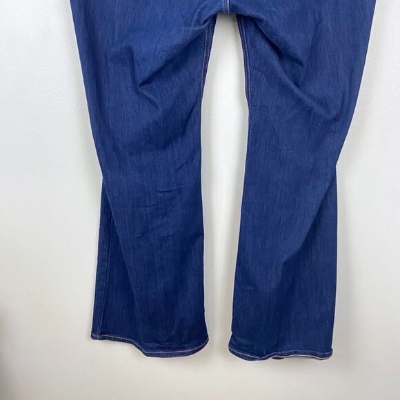 Old Navy High-Waisted Wow‎ Flare Jeans Dark Wash Classic Flare Boho Size 20 - Picture 7 of 10